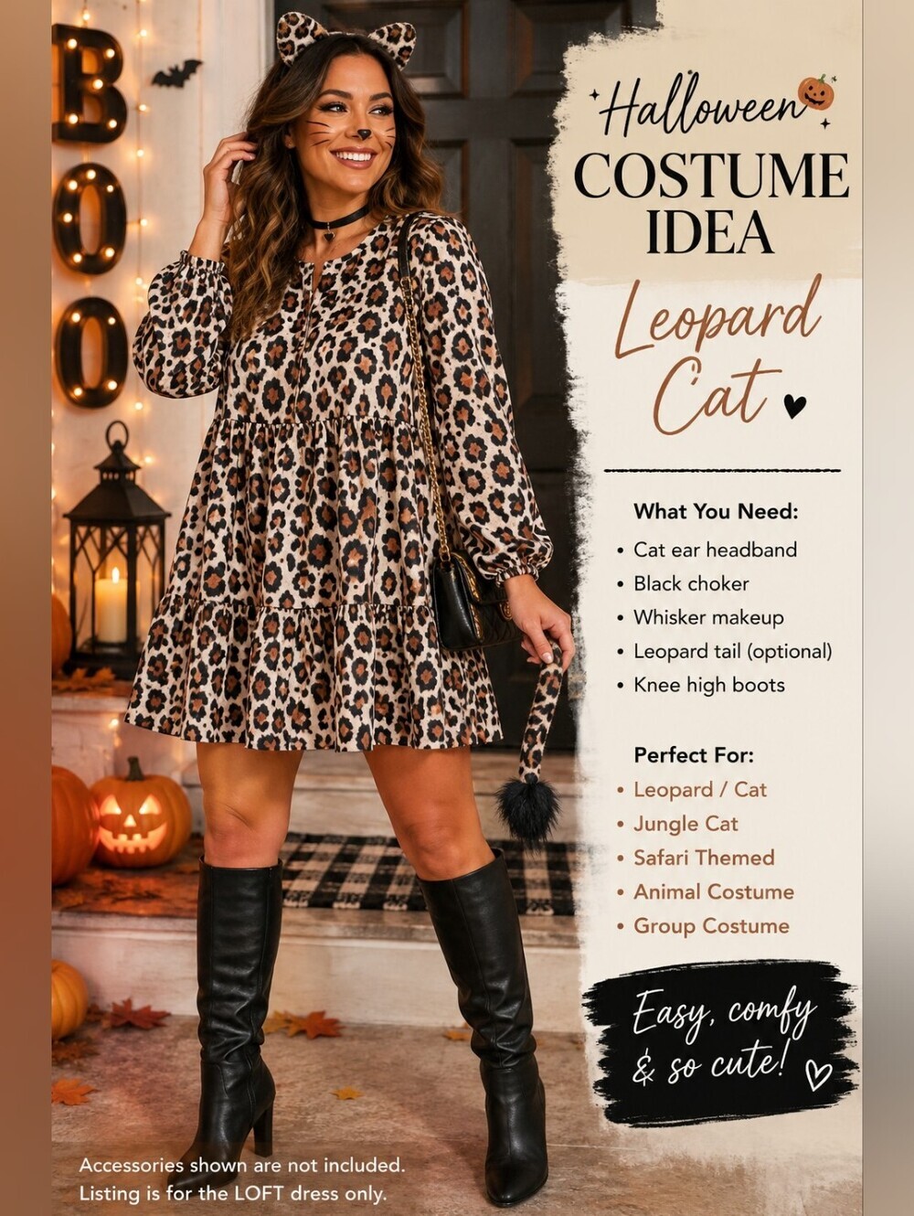 🐆 LOFT Outlet Leopard Print Tiered Babydoll Dress – XS